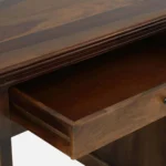 Stand Sheesham Wood Writing Table in Scratch Resistant Provincial Teak Finish - Image 10