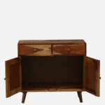 Arnav Sheesham Wood Utility Cabinet With Shelves In Walnut Finish - Image 7